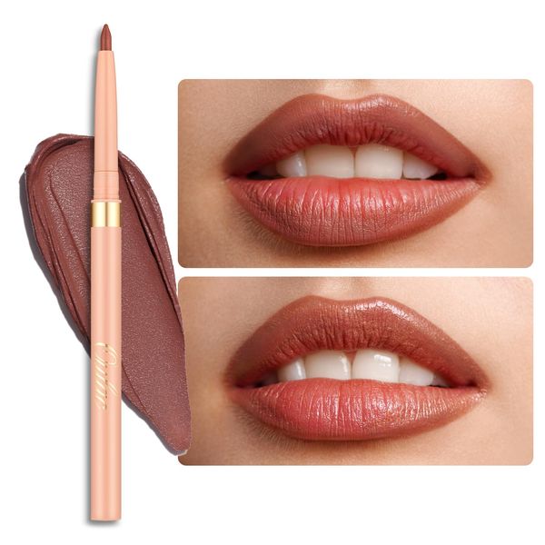 OULAC Matita Labbra Marrone Opaco, Lipliner Impermeabile Dura 12 Ore +, No-Transfer, Altamente Pigmentate, Liscio, per Contornare le Labbra, Vegan (06) Body Talk