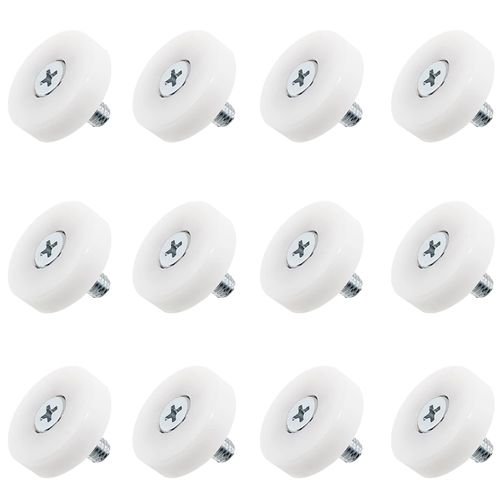 Litoexpe 3/4 Inch Drawer Slide Roller, 12 Pieces Drawer Replacement Wheels, Plastic Pulley, Bearing Small Pulley