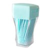 200pcs Double-Head Toothpicks Soft Plastic Oral Care Interdental Floss Cleaners Floss Picks,Braces flossers,Floss for Braces,Floss Sticks for Adults(Sky-Blue)