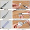 2Pcs Earbud Cleaning kit， Multi-Function Cleaning Pen with Soft Brush Flocking Sponge，Suitable for Bluetooth Headset, Charging Box, Mobile Phone, Earbud