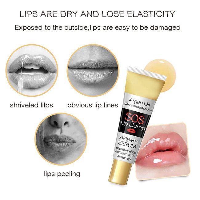 Lip Plumper Lipgloss, Lip Maximizer Plumper Lip Extreme Volume, Heathly Enhancer Hydrated Lips, spendet Feuchtigkeit, verfeinert Trockenheitsfältchen