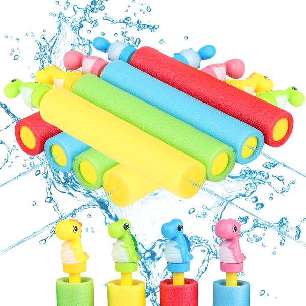 Water Pistols for Kids 8 PCS Foam Water Squirter Toy Pistol Water Blaster Water Guns Kids Pools Toys for Summer Outdoor Play