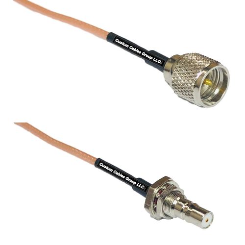 1 feet RG316 Mini UHF Male to QMA Female Bulkhead RF Pigtail Coaxial Cable