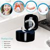 whoobell Denture Cup，Retainer Case,Cute Night Mouth Guard Box Holder, Storage Soak Container