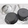 Lagostina Nera Hard Anodized Nonstick 12-Pc Cookware Set-Hammered Stainless Lids