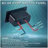 Replacement Switch Panel, 12V 5A Switch Panel, Fuse On/Off Marine Switch Panel, 12V Car Yacht ATV Fuse