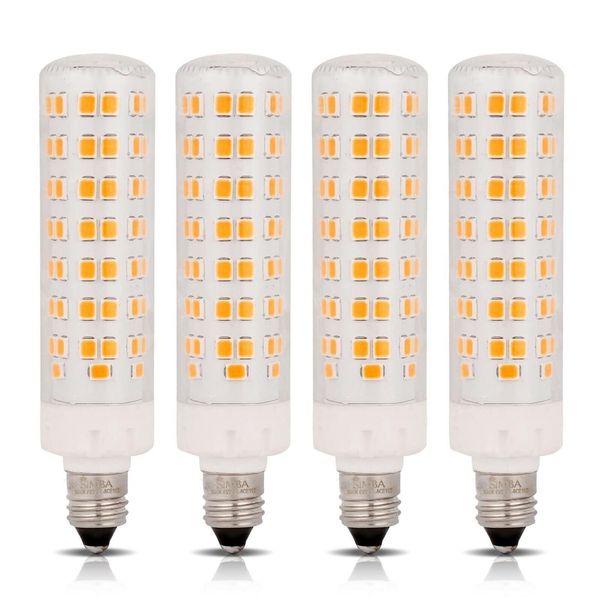 [4 Pack] LED E11 T6 JD 8W 120V 75W 80W Replacement Light Bulbs 3000K Soft White