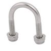 sourcingmap® 4pcs M6 Thread 304 Stainless Steel Round Bend U Bolt for 20mm Pipe Outer Dia