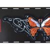 Lethal Threat Embroidered Patch Orange Butterfly Iron / Sew On  Biker ST31029