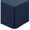 Helena Springfield Plain Dye Percale 50/50 Valance Sheet, Double, Navy
