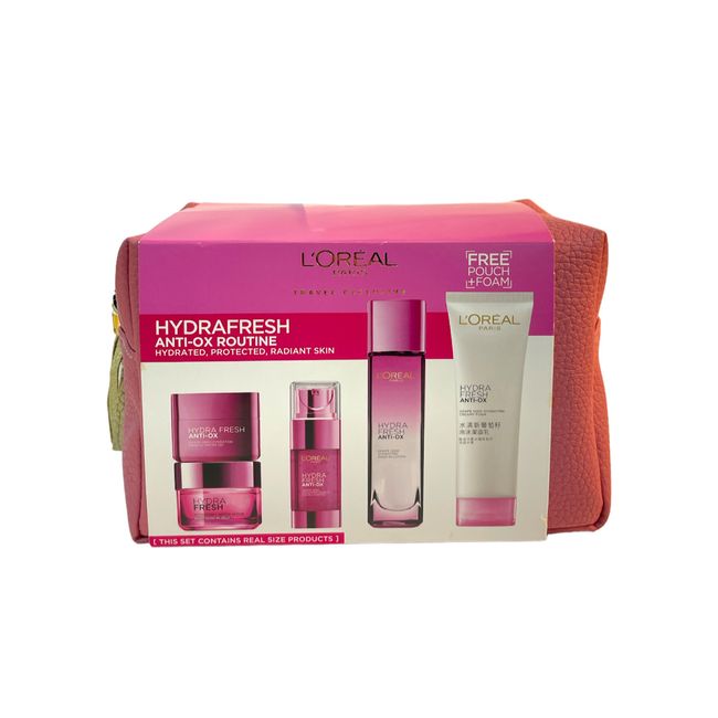 L'Oreal Hydrafresh Travel Exclusive 5Kit Anti-Ox Routine New As Seen In Pictures