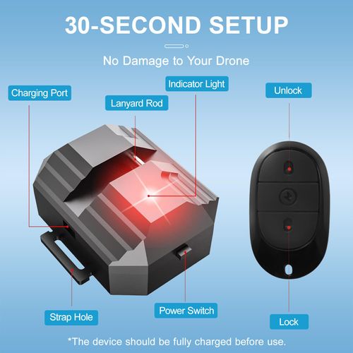 Drone Airdrop System for DJI Mini 4 Pro/Air 3/Mavic 3 Pro & More - Universal Payload Release Device with 750g Capacity, 1KM Remote Control for Fishing Bait, Weddings, Rescue (Secure Velcro Mount)