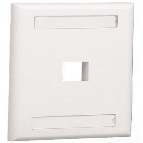 Panduit NK1FWHY 1-Gang 1-Port Faceplate with Label, White