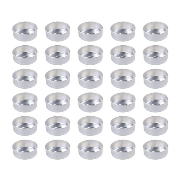 SUPVOX 200pcs Aluminum Tea Light Tins Aluminium Candle Mold Empty Tealight Candle Cases Wax Containers Tins for DIY Candles Making Supplies