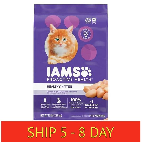 Iams Proactive Health Chicken Dry Cat Food For Kittens, 16 Lb Bag...(w16)