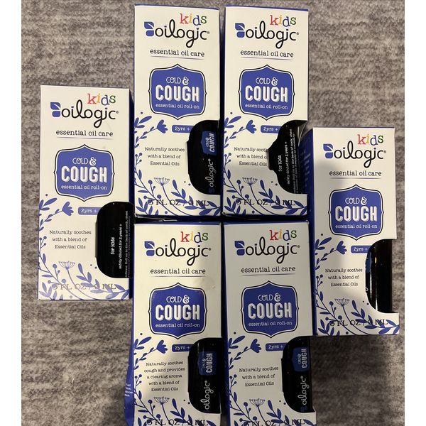 6 Pack Oilogic Cold & Cough Kids Collection 100% Pure Essential Oil Care Roll-On