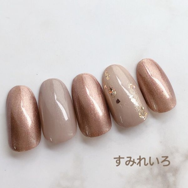 Nail tips False nails Design nails Cute Short Long Bridal Autumn nails Nail Presents Short nails Small nails Large nails Very short Chibi nails Adult nails False nails Office nails Simple<br> [1697] Pearl greige lame shell b/ju