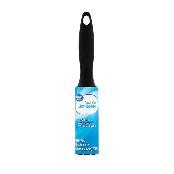 Great Value All Purpose Travel Size Lint Roller, 30 Sheets