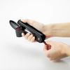 Cuisipro Cherry and Olive Pitter, Stainless Steel and Plastic, Black, Locks for Compact Storage