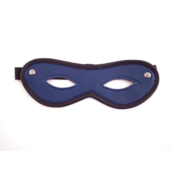 Rouge Garments Unisex-Adult's Leather Open Eye Mask, One Size, Blue