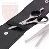3 Swords Germany – professional NOSTRIL NOSE and EAR HAIR SCISSORS, stainless steel, straight blade rounded tip with black case