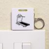 Azeeda 'Treadmill Exercise' Keyring Tape Measure/Spirit Level Tool (KM00035404)