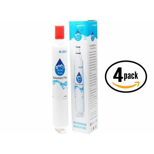 4-Pack Refrigerator Water Filter for Whirlpool 4396701, ET1FHTXMQ04
