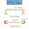 9BUILD Kitchen Cabinet Hardware - 3.75 Inch Brass Cabinet Pulls, 10 Pack, Gold Cabinet Knobs, Cupboard Handles