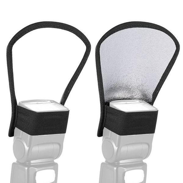 [Roke] Strobe Flash Diffuser Reflector Silver White Canon Nikon Flash JM-268