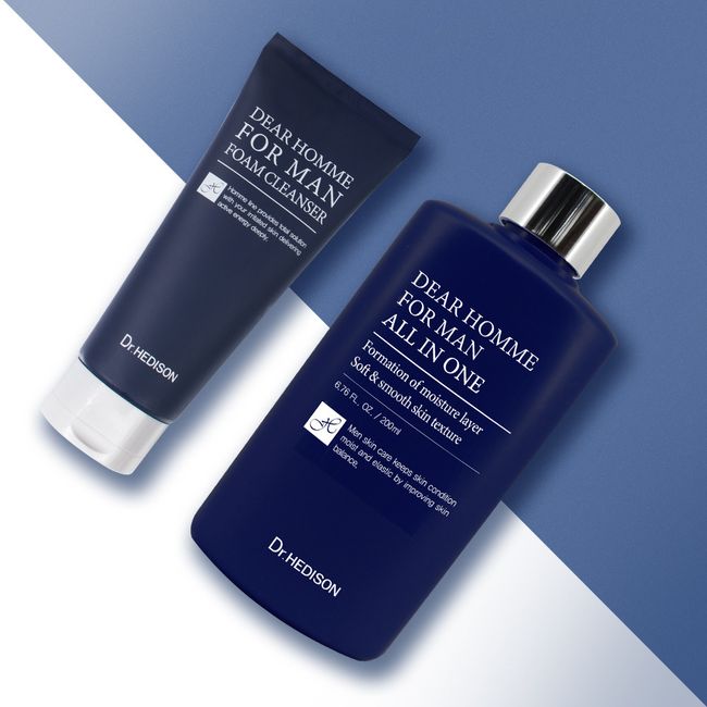 Dr. Hedison Dear Homme For Men All in One 200ml + Foam Cleanser 140ml (All-in-one cosmetics for men)