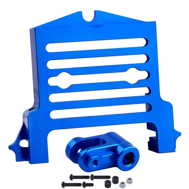 Metal Aluminum Alloy Standard Servo Adapter Servo Mounts for Traxxas Monster Truck Upgrades Servo (Navy Blue)