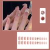 Coollooda Flowers Nail Tips Very Short [24 Pieces] Short Spring Summer Gradation Ribbon Butterfly Heart Cute Coming-of-Age Ceremony Popular Korean False Nails Short Stylish Cute Adult False Nails