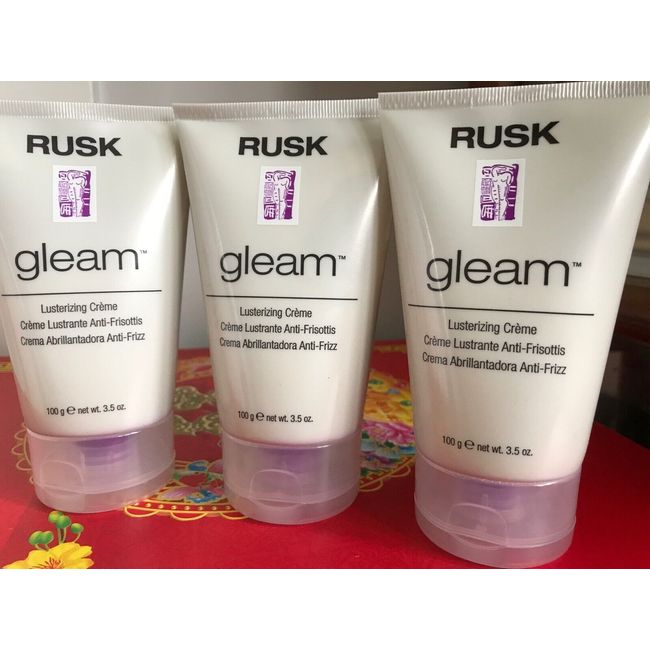 Rusk Gleam lusterizing creme 3. 5oz 100g Pack  of 3