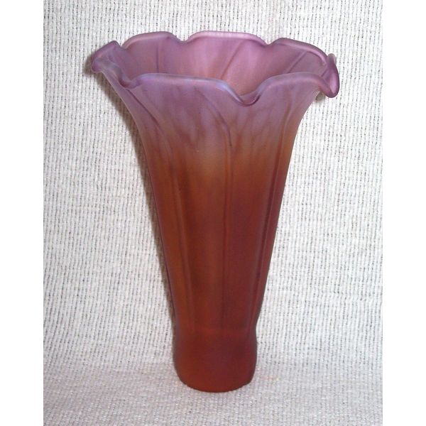 Meyda Tiffany 10177 Leaf, Flower, Fruit Shade from Amber/Purple Pond Lily Collection in Bronze/Dark Finish, 4.50 inches