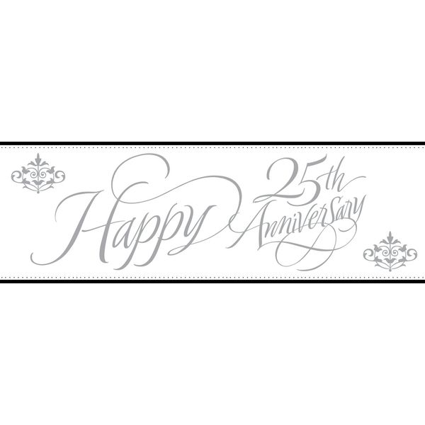 Giant Party Banner Happy 25th Anniversary