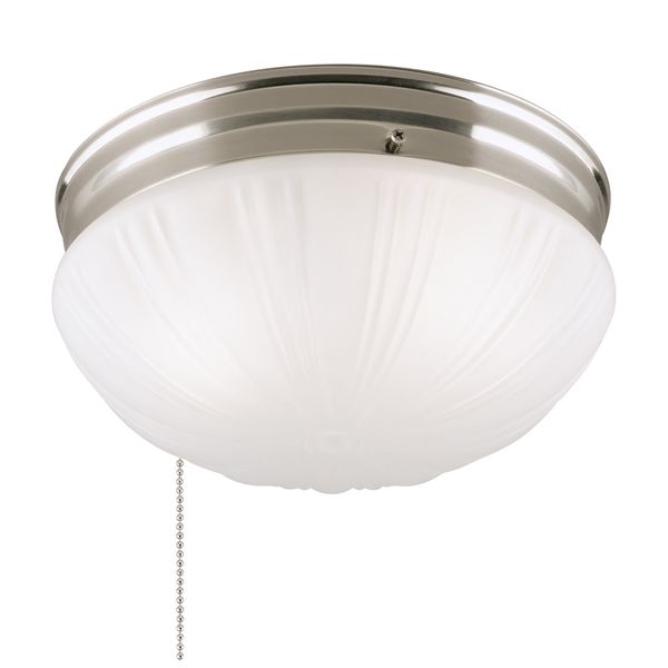 Westinghouse Flush-Mount Ceiling Light, 2-Light, Brushed Nickel, 8.75" Diameter