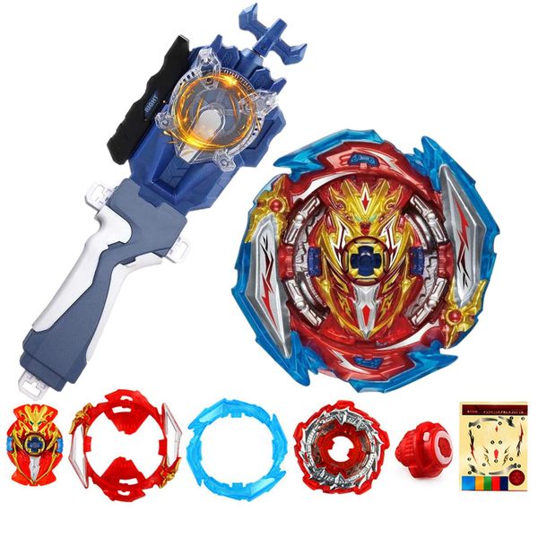 B-173 Infinite Achilles 1-Piece Sparking Launcher, Battle Burst Battling Tops with Launchers Set, Burst quadrive Gyros for Boys Kids Birthday Party Idea Gift