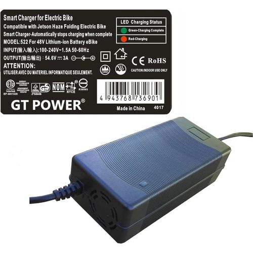 3 Amps Smart AC Adapter Compatible with Jetson Haze ElectricBike