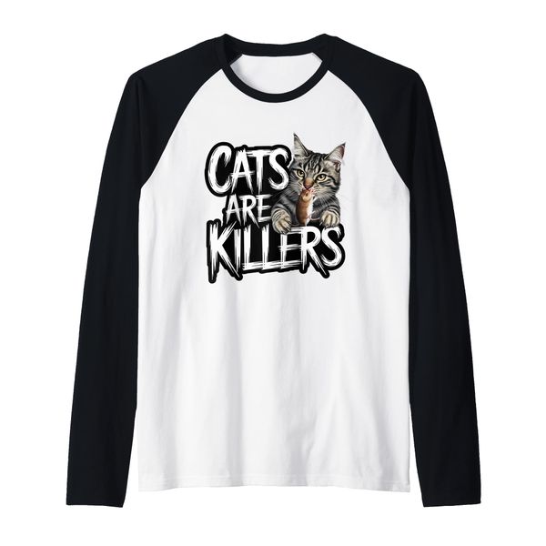 Mausefalle, Mäuse, lustige Katze | Cats are Killers Raglan
