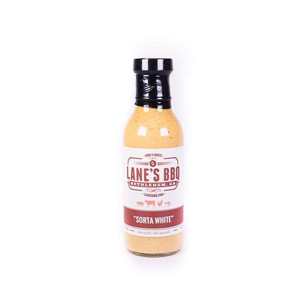 Lane's Sorta White BBQ Sauce, Award Winning Flavor of Georgia All-Natural BBQ White Sauce, Goes Great with Burger, Chicken & Nachos, No MSG, No Preservatives, Gluten-Free, Handcrafted in USA, 13.5 Oz