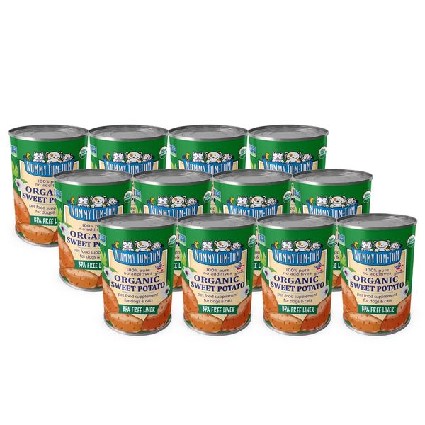 Nummy Tum Tum Pure Sweet Potato For Pets, 15 Ounce (Pack of 12) (Packaging May Vary)