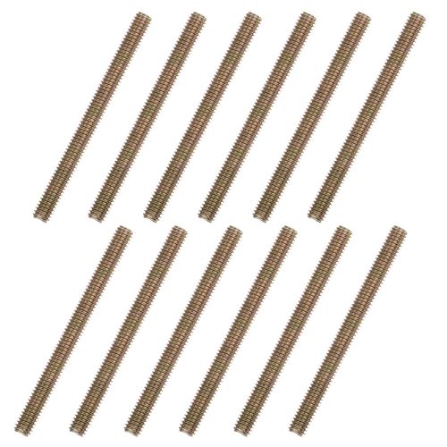 uxcell 12pcs Color Zinc Fully All Threaded Rod 5/16"-18, 4" Length, Carbon Steel Thread Screw for Furniture Mounting Assembly Fastening