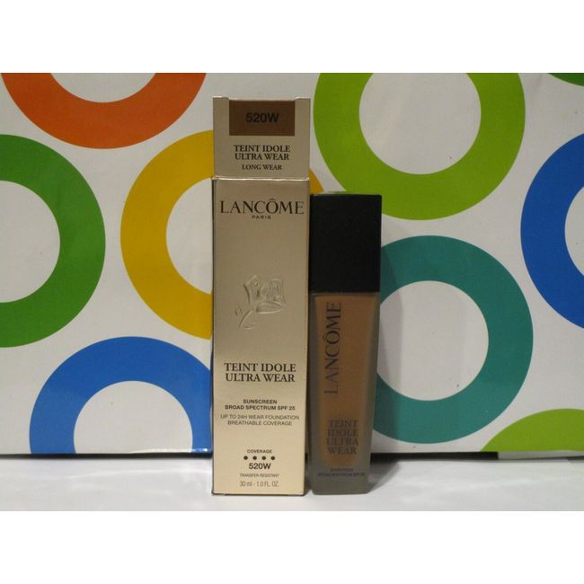 LANCOME ~ TEINT IDOLE ULTRA WEAR LONG WEAR FOUNDATION ~ # 520 (W) ~ BOXED