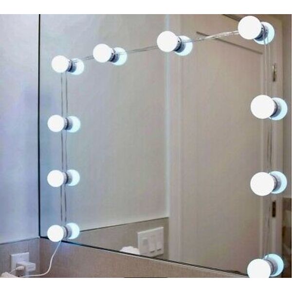 LED Lights Dimmable 4 Colors 5 Levels USB Stick-On (10-Bulbs) Retractable Wire