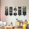 Invisible Floating Bookshelf for Wall Mounted, 8 Tier Vertical Spine Book Tower,