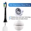 16 Pack Replacement Toothbrush Heads Compatible with Philips Sonicare Electric Toothbrush. 8er White, 8er Black.