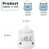 Garlic Keeper with Lid, Ceramic Mini Garlic Container Saver for Countertop, Keep