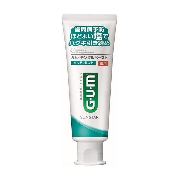 GUM Medicated Salt Toothpaste, Dental Paste, Salty Mint, Standing Type, Spicy Mint Type, 5.3 oz (150 g)