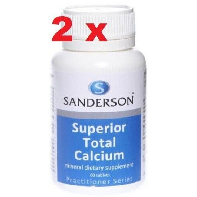 2 x Sanderson Superior Total Calcium Tablets 60