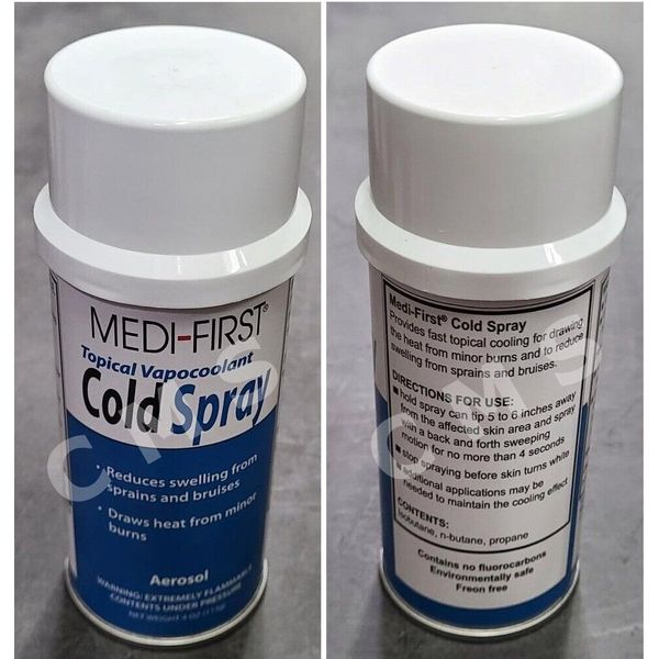 MEDI-FIRST Cold Spray Skin Pain Freeze Anesthetic 4oz Aerosol Can Ice 23017 USA